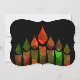 Happy Kwanzaa Bokeh Kinara Einladung