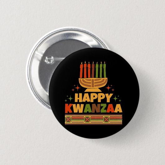 Happy Kwanzaa Button (Vorne & Hinten)