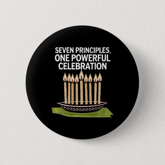 Happy Kwanzaa Candles Africa Holiday African Ameri Button (Vorderseite)