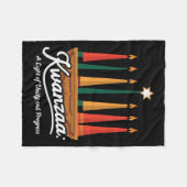 Happy Kwanzaa Candles Africa Holiday African Ameri Fleecedecke (Vorderseite (Horizontal))