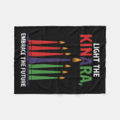 Happy Kwanzaa Candles Africa Holiday African Ameri Fleecedecke (Vorderseite (Horizontal))