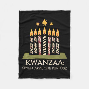 Happy Kwanzaa Candles Africa Holiday African Ameri Fleecedecke