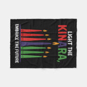 Happy Kwanzaa Candles Africa Holiday African Ameri Fleecedecke (Vorderseite (Horizontal))