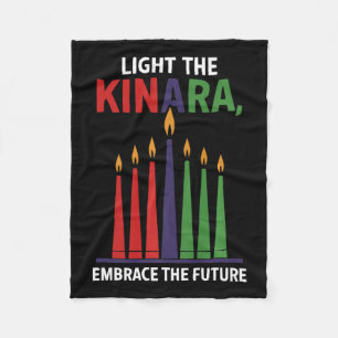 Happy Kwanzaa Candles Africa Holiday African Ameri Fleecedecke