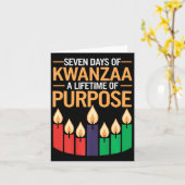 Happy Kwanzaa Candles Africa Holiday African Ameri Karte (Gelbe Blume)