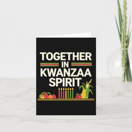 Happy Kwanzaa Candles Africa Holiday African Ameri Karte (Vorderseite)