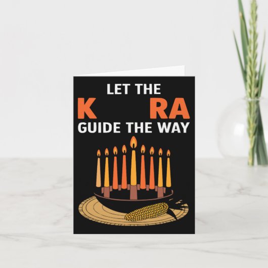 Happy Kwanzaa Candles Africa Holiday African Ameri Karte (Vorderseite)