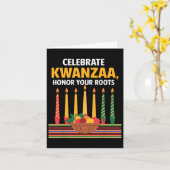 Happy Kwanzaa Candles Africa Holiday African Ameri Karte (Gelbe Blume)