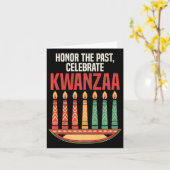 Happy Kwanzaa Candles Africa Holiday African Ameri Karte (Gelbe Blume)