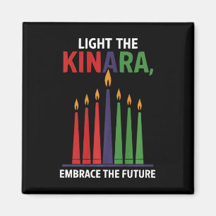 Happy Kwanzaa Candles Africa Holiday African Ameri Magnet