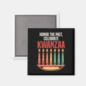 Happy Kwanzaa Candles Africa Holiday African Ameri Magnet (Vorderseite/Rückseite)