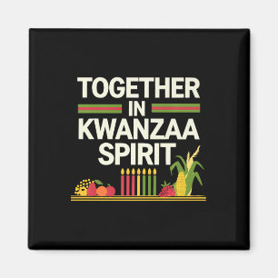 Happy Kwanzaa Candles Africa Holiday African Ameri Magnet