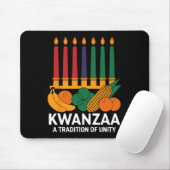 Happy Kwanzaa Candles Africa Holiday African Ameri Mousepad (Mit Mouse)