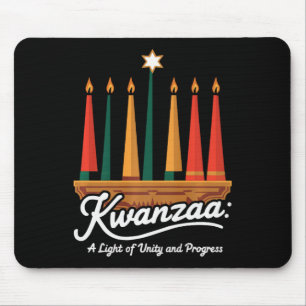 Happy Kwanzaa Candles Africa Holiday African Ameri Mousepad