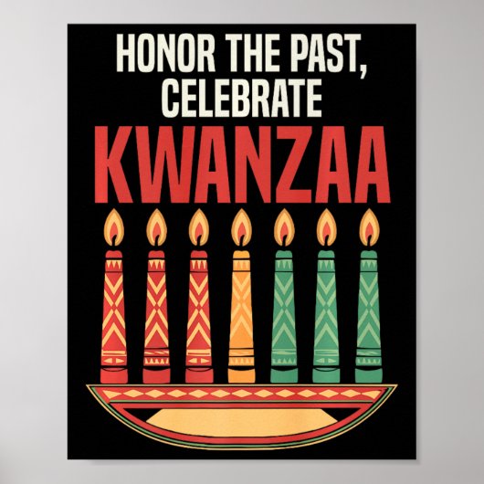 Happy Kwanzaa Candles Africa Holiday African Ameri Poster (Vorne)