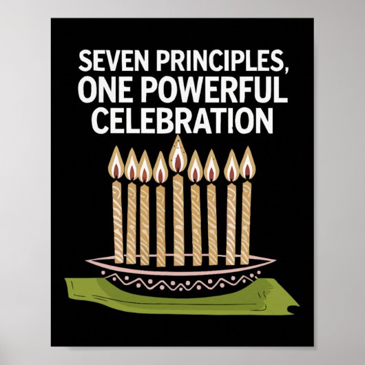 Happy Kwanzaa Candles Africa Holiday African Ameri Poster (Vorne)