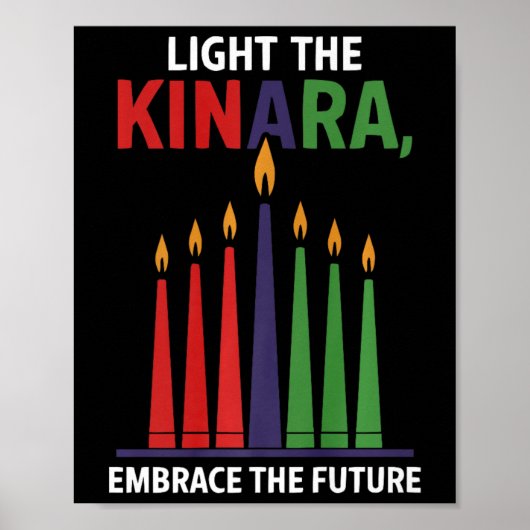 Happy Kwanzaa Candles Africa Holiday African Ameri Poster (Vorne)