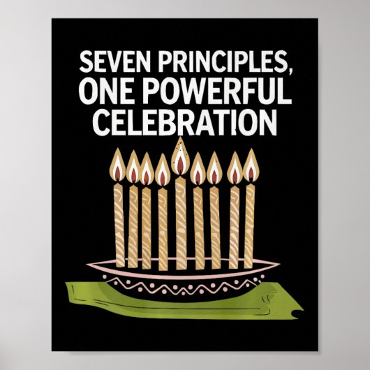 Happy Kwanzaa Candles Africa Holiday African Ameri Poster (Vorne)