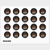 Happy Kwanzaa Candles Africa Holiday African Ameri Runder Aufkleber (Blatt)