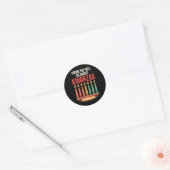 Happy Kwanzaa Candles Africa Holiday African Ameri Runder Aufkleber (Umschlag)
