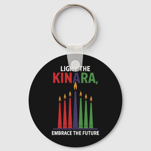 Happy Kwanzaa Candles Africa Holiday African Ameri Schlüsselanhänger (Vorderseite)