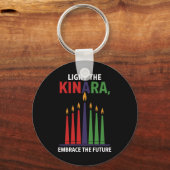 Happy Kwanzaa Candles Africa Holiday African Ameri Schlüsselanhänger (Vorderseite)