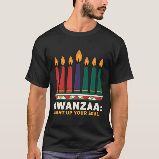 Happy Kwanzaa Candles Africa Holiday African Ameri T-Shirt (Vorderseite)