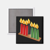 Happy Kwanzaa Candles Magnet (Vorderseite/Rückseite)