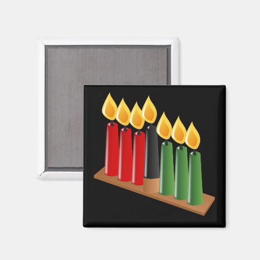 Happy Kwanzaa Candles Magnet (Vorderseite/Rückseite)