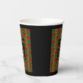 Happy Kwanzaa Candles Red Black Green Yellow Pappbecher (Links)