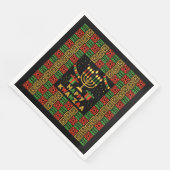 Happy Kwanzaa Candles Red Black Green Yellow Serviette (Ecke)