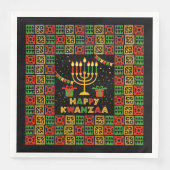 Happy Kwanzaa Candles Red Black Green Yellow Serviette (Vorderseite)