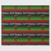 Happy Kwanzaa Candles Wrapping Paper Geschenkpapier (Flach)