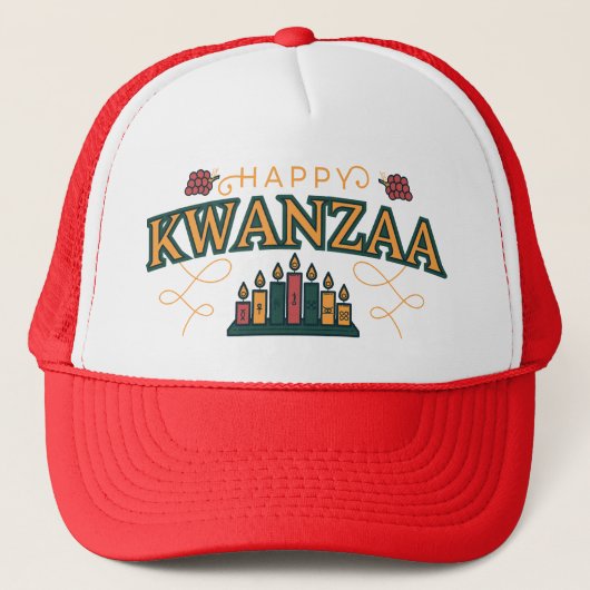 Happy Kwanzaa Cap Truckerkappe (Vorderseite)