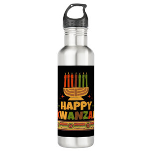 Happy Kwanzaa Edelstahlflasche