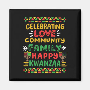 Happy Kwanzaa feiert Liebe Community Men Magnet