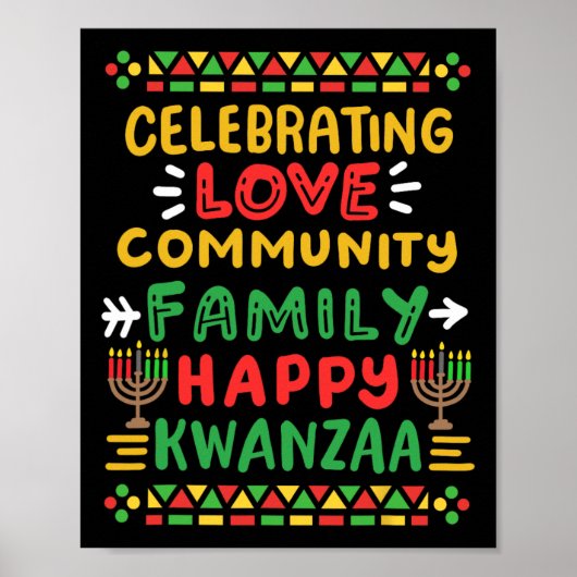Happy Kwanzaa feiert Liebe Community Men Poster (Vorne)