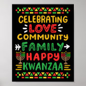 Happy Kwanzaa feiert Liebe Community Men Poster (Vorne)