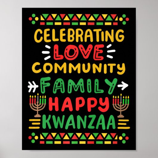 Happy Kwanzaa feiert Liebe Community Men Poster (Vorne)