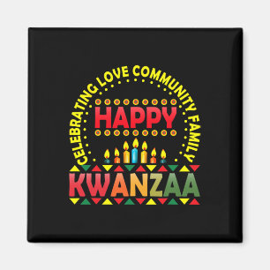 Happy Kwanzaa feiert Liebe Kinara Christmas Af Magnet