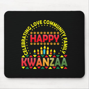 Happy Kwanzaa feiert Liebe Kinara Christmas Af Mousepad