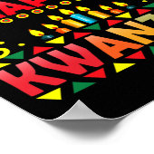 Happy Kwanzaa feiert Liebe Kinara Christmas Af Poster (Ecke)