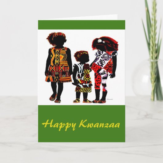 Happy Kwanzaa Feiertagskarte (Vorderseite)