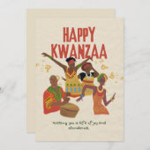 Happy Kwanzaa Feiertagskarte (Vorne/Hinten)