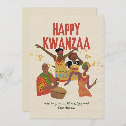 Happy Kwanzaa Feiertagskarte (Vorne/Hinten)