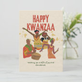 Happy Kwanzaa Feiertagskarte (Stehend Vorderseite)