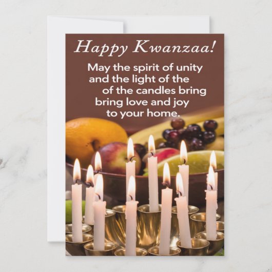 Happy Kwanzaa Feiertagskarte (Vorderseite)