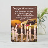 Happy Kwanzaa Feiertagskarte (Stehend Vorderseite)