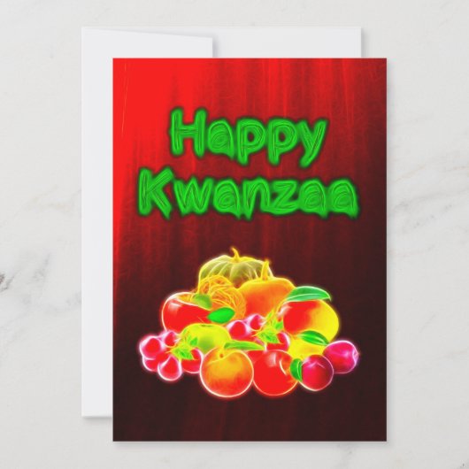 Happy Kwanzaa First Fruits Feiertagskarte (Vorderseite)