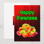 Happy Kwanzaa First Fruits Feiertagskarte (Vorne/Hinten)